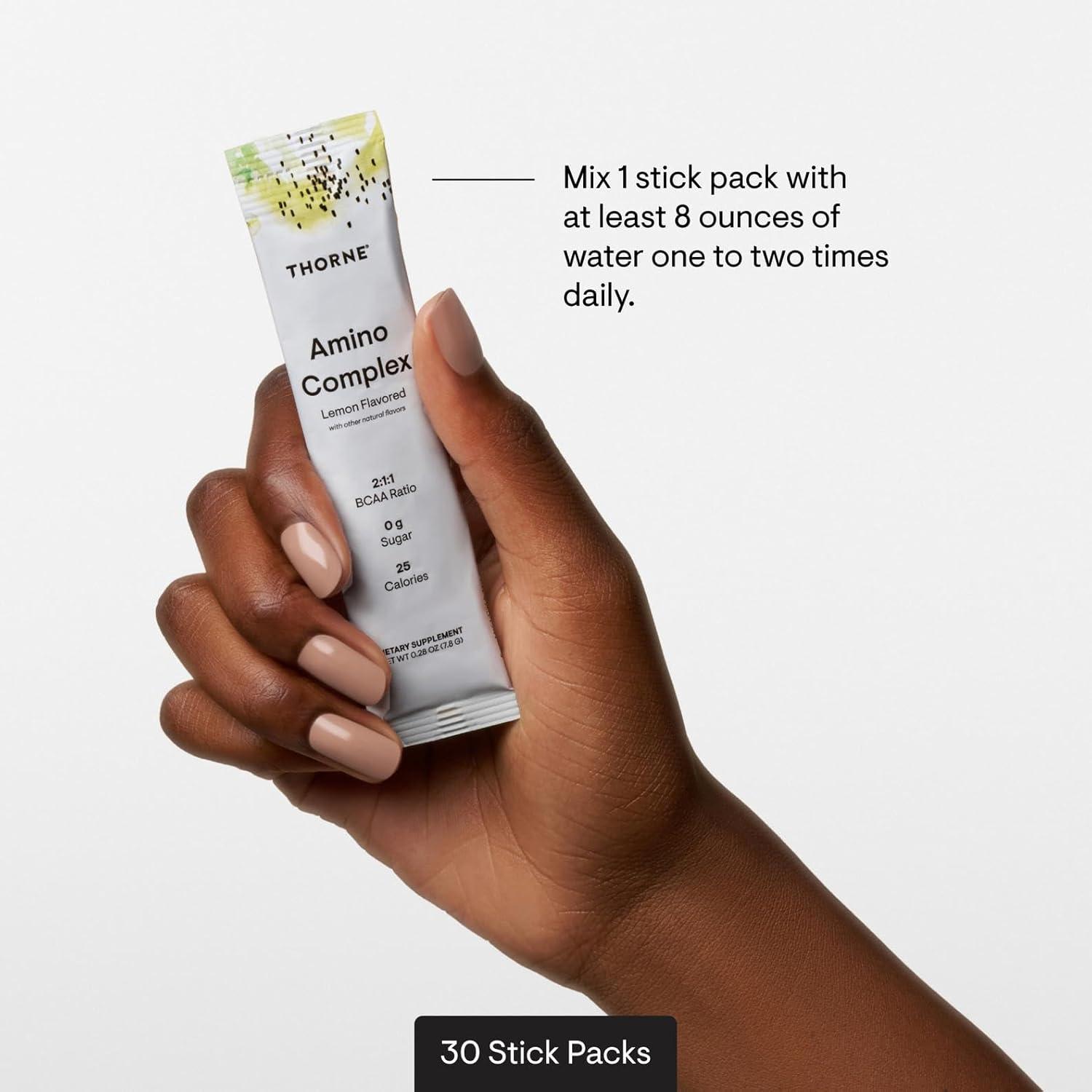 imageTHORNE Amino Complex ClinicallyValidated EAA and BCAA Powder for Pre or PostWorkout Promotes Lean Muscle Mass amp Exercise Recovery NSF Certified for Sport 30 Servings 80 Oz BerryLemon