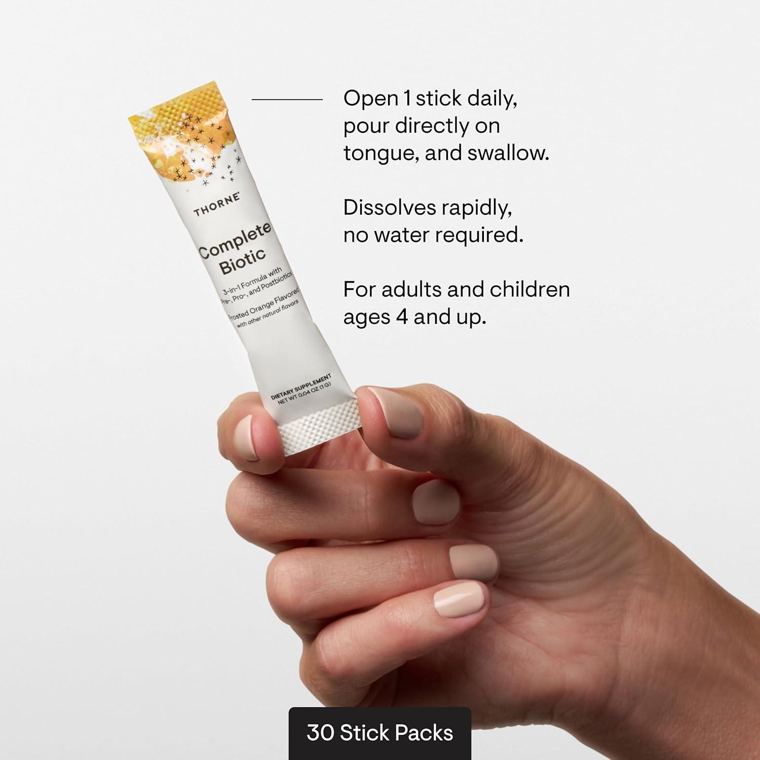 imageTHORNE Complete Biotic Probiotic Prebiotic amp Postbiotic for Women Men amp Kids Supports Gut Digestive amp Immune Health Occasional Constipation Diarrhea Gas amp Bloating Relief 30 Servings