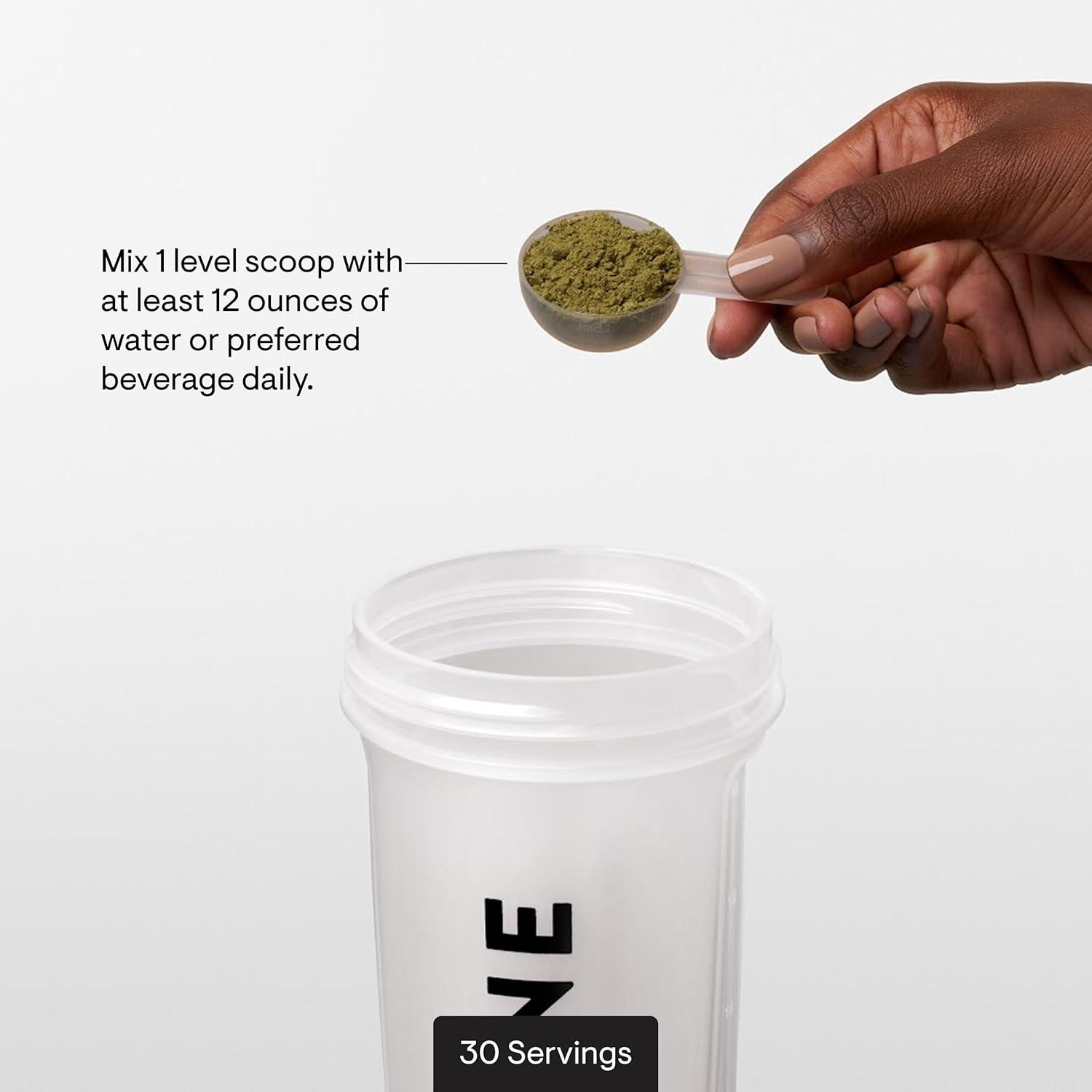 imageTHORNE Daily Greens Plus Comprehensive Greens Powder with Matcha Spirulina Moringa and Adaptogen Mushroom and Antioxidant Blends Refreshing Mint Flavor 73 Oz 30 Servings