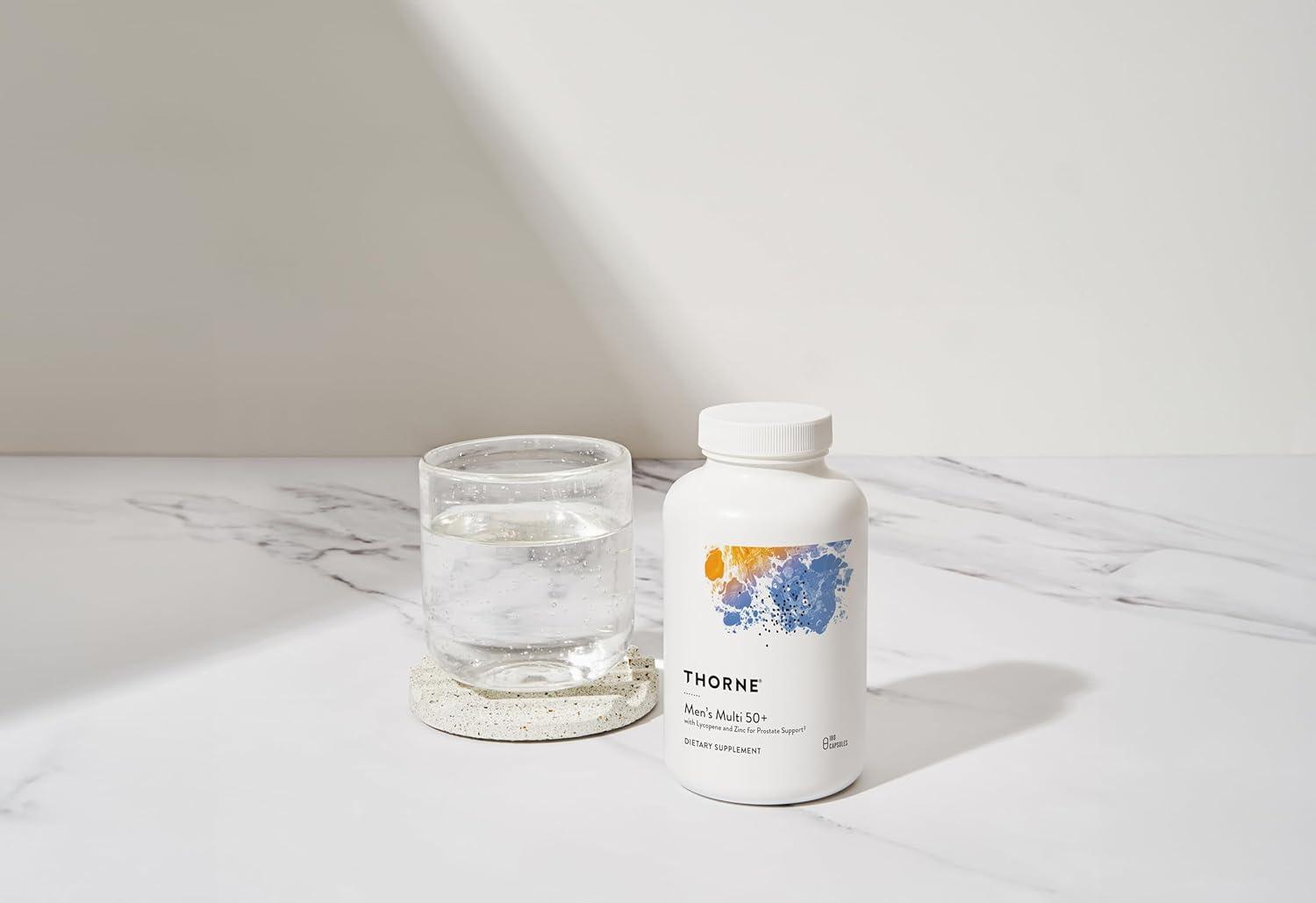 imageTHORNE Mens Multi 50 Comprehensive Daily Multivitamin with Vitamins A B6 B12 C D E Zinc amp More Support Heart Brain Prostate Muscle amp Immune Health 180 Capsules