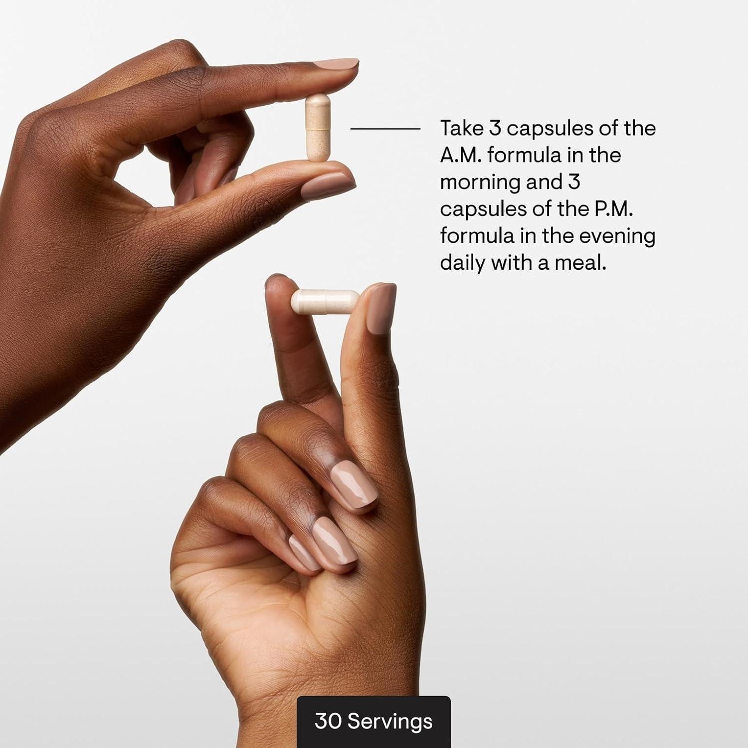 imageTHORNE MultiVitamin Elite Daily Nutritional Supplement AM Formula Supports Cellular Energy Production ampPM Formula Supports Restful Sleep GlutenFree DairyFree 180 Capsules 30 Servings