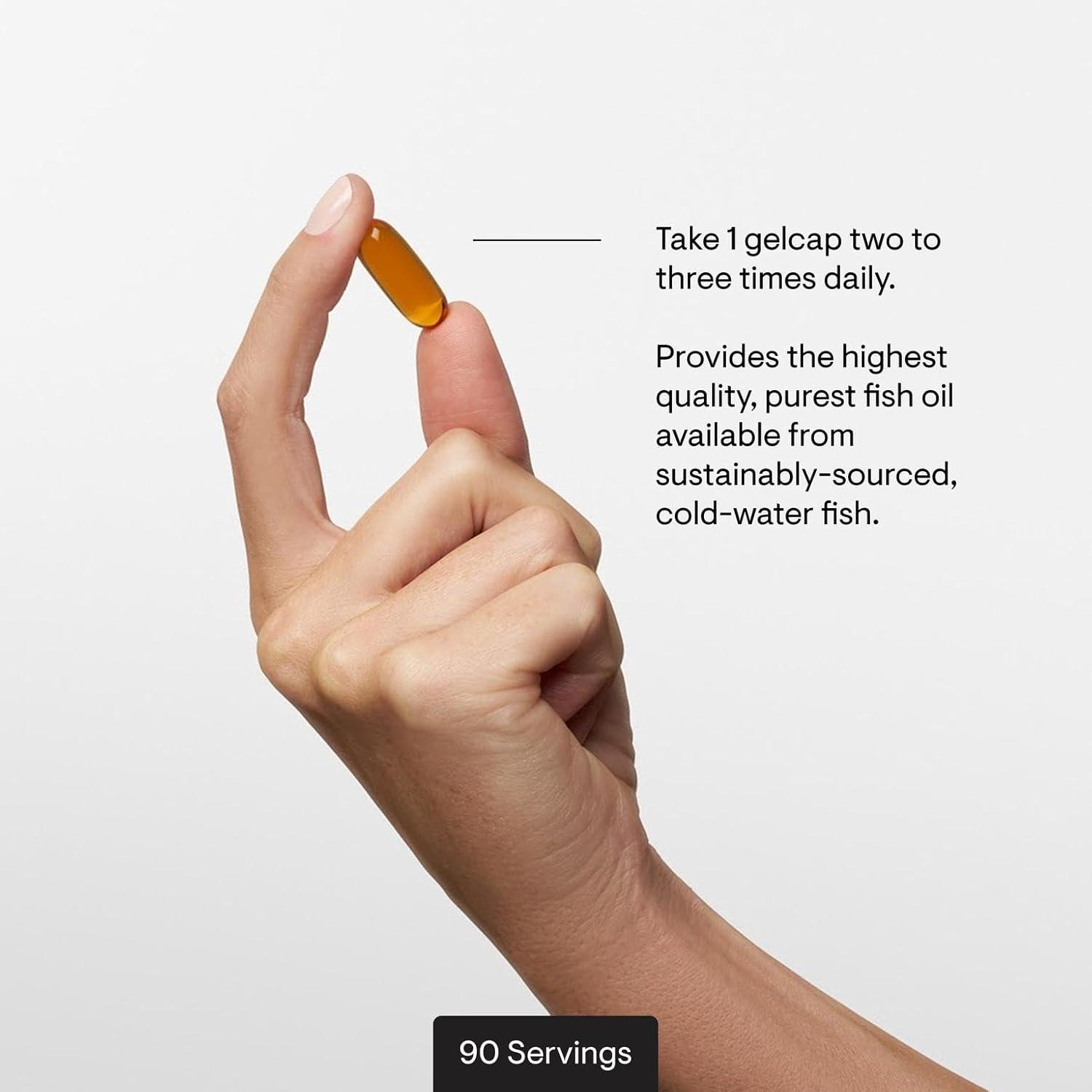 imageTHORNE Omega3 with CoQ10 Omega3 Fatty Acids Supplement with CoQ10 EPA and DHA 90 Gelcaps1 Count Pack of 90