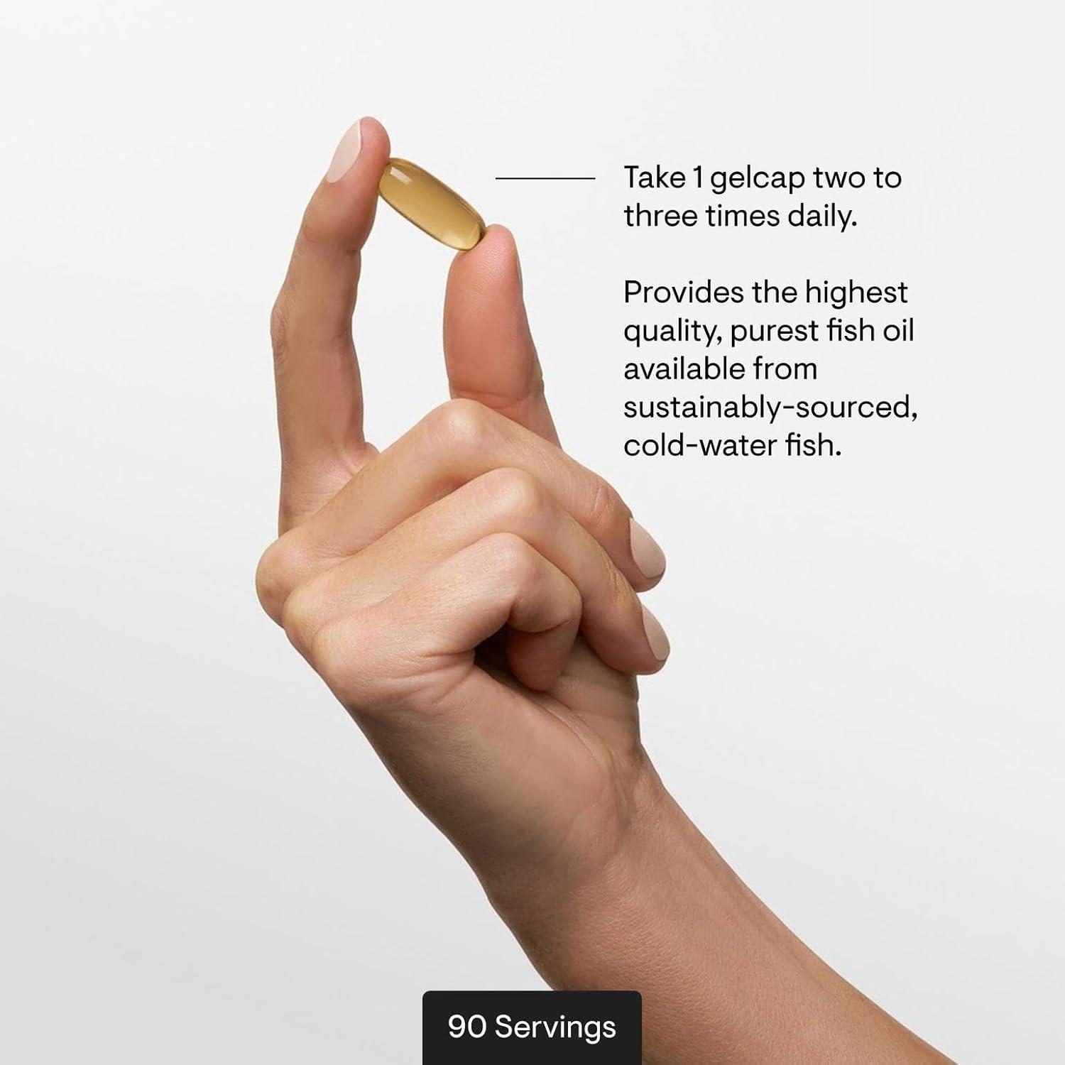 imageTHORNE Super EPA Omega3 Fatty Acids EPA 425mg amp DHA 270mg Supplement Support Brain Cardiovascular Joints amp Skin Gluten Dairy amp SoyFree 90 Gelcaps90 Count Pack of 1