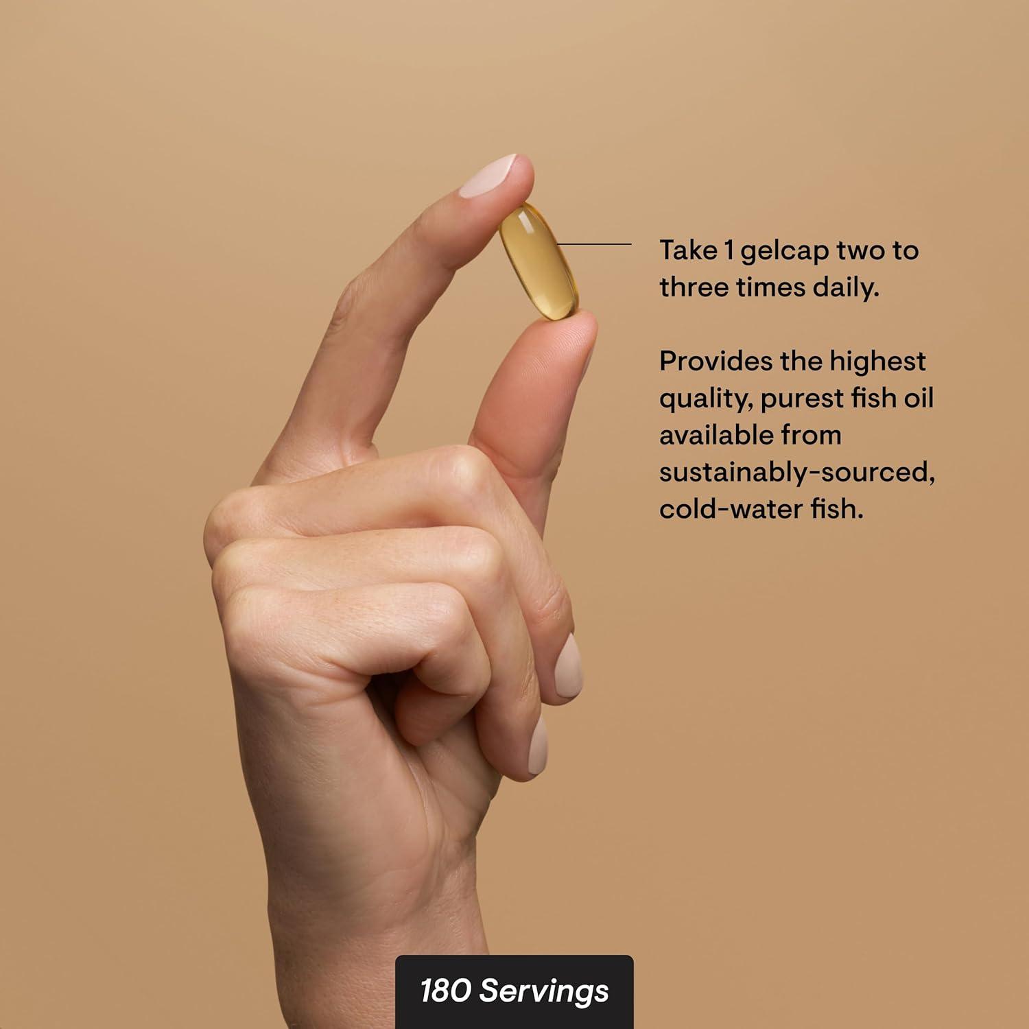 imageTHORNE Super EPA Omega3 Fatty Acids EPA 425mg amp DHA 270mg Supplement Support Brain Cardiovascular Joints amp Skin Gluten Dairy amp SoyFree 90 Gelcaps180 Count Pack of 1