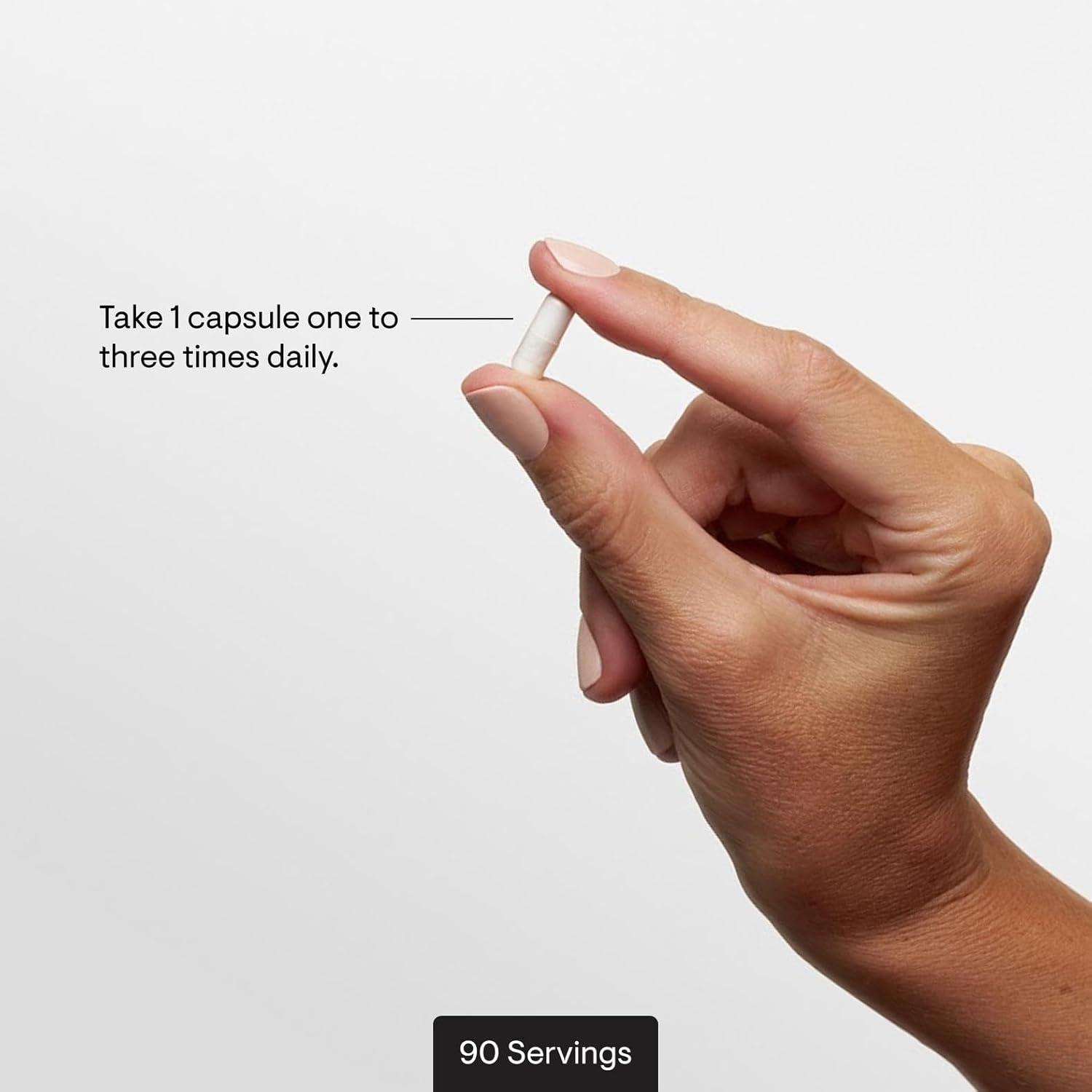 imageTHORNE Theanine 200mg of LTheanine Support a Healthy Stress Response Relaxation and Focus Increases Brain AlphaWave Production 90 Capsules