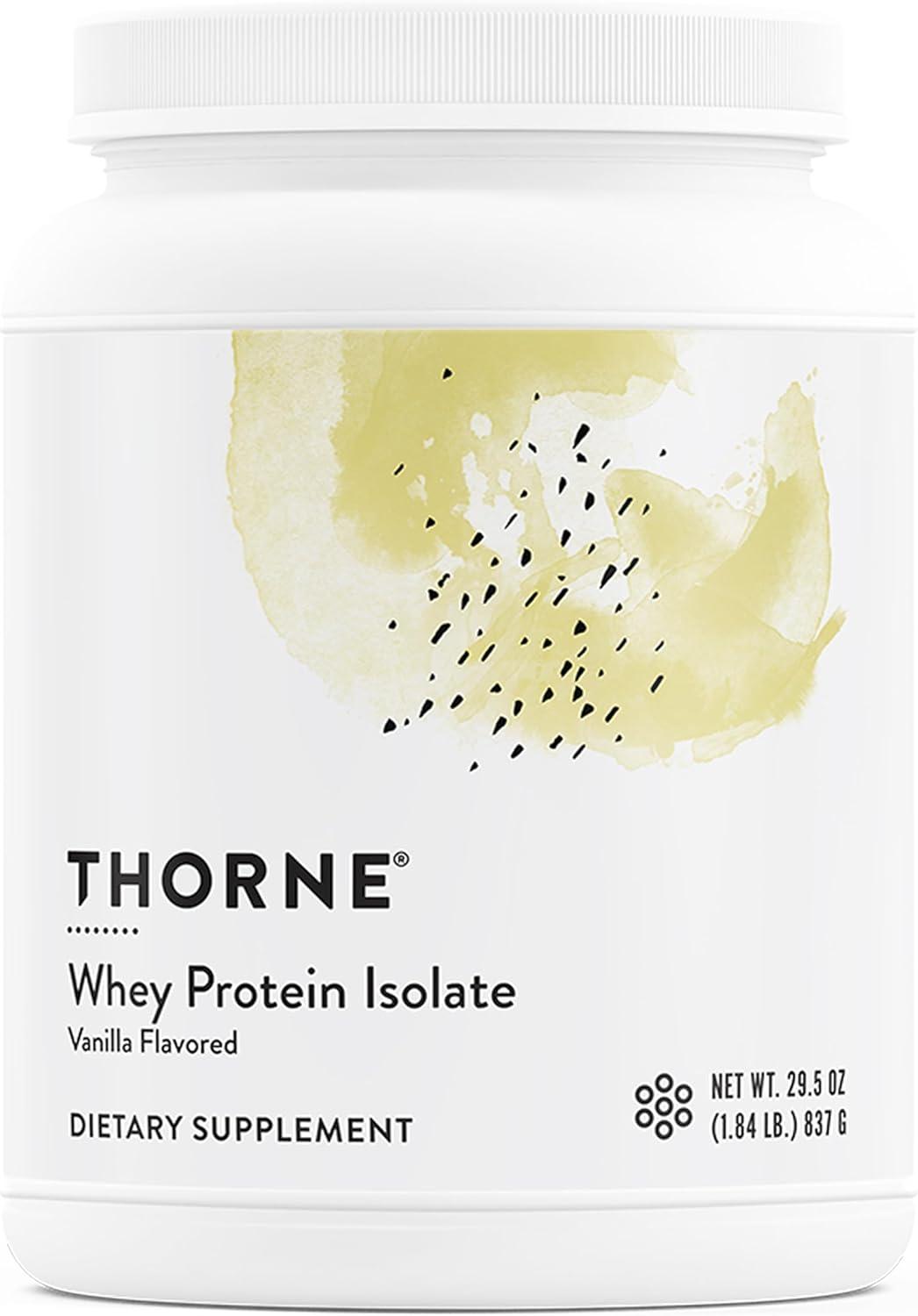 imageTHORNE Whey Protein Isolate 21 Grams of EasytoDigest Whey Protein Powder NSF Certified for Sport Vanilla 1379 Ounces 14 PacketsVanilla