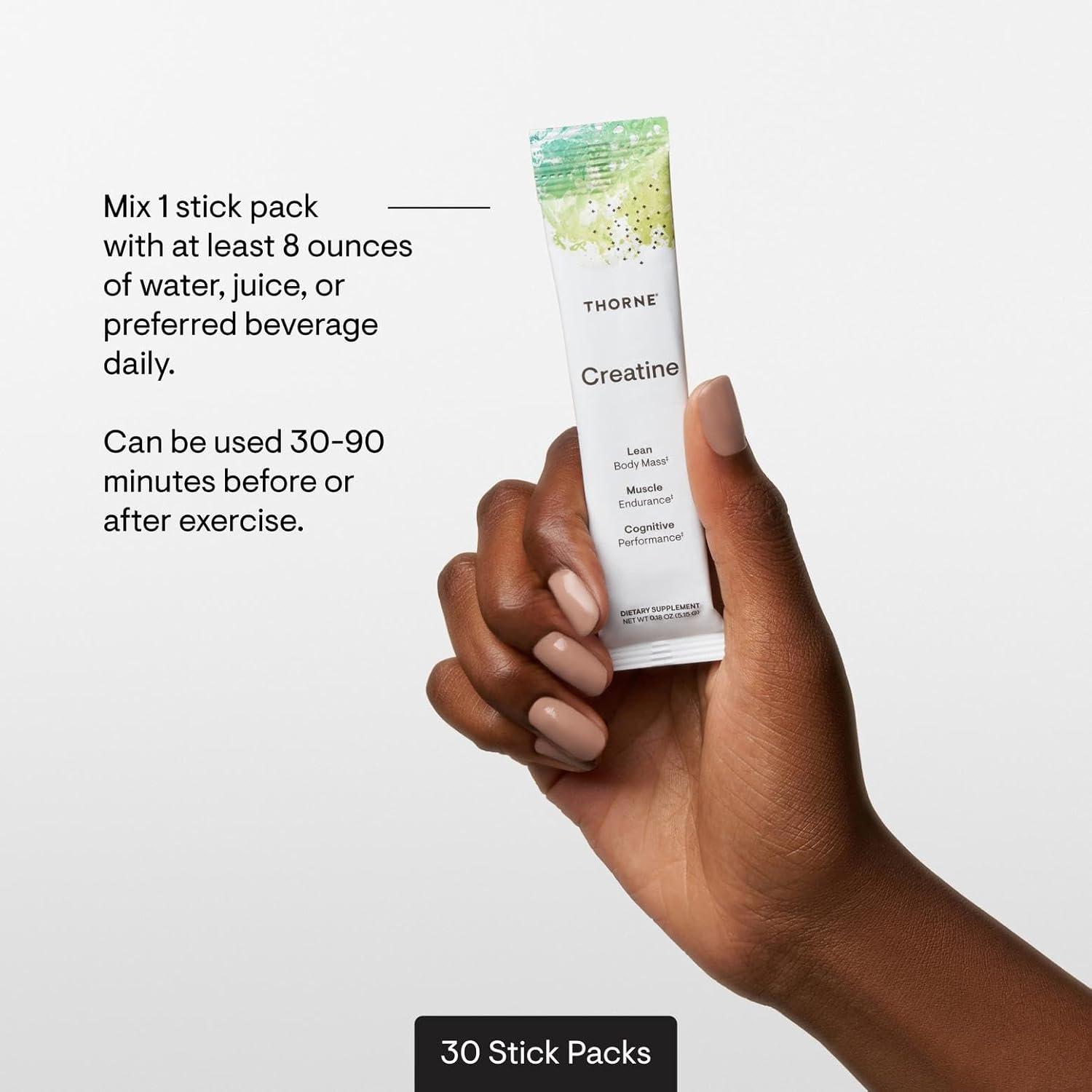 imageTHORNE Creatine Micronized Creatine Monohydrate Powder Support for Muscles amp Cognitive Function for Women amp Men Unflavored NSF Certified for Sport 5 g per Serving 180 ServingsUnflavored