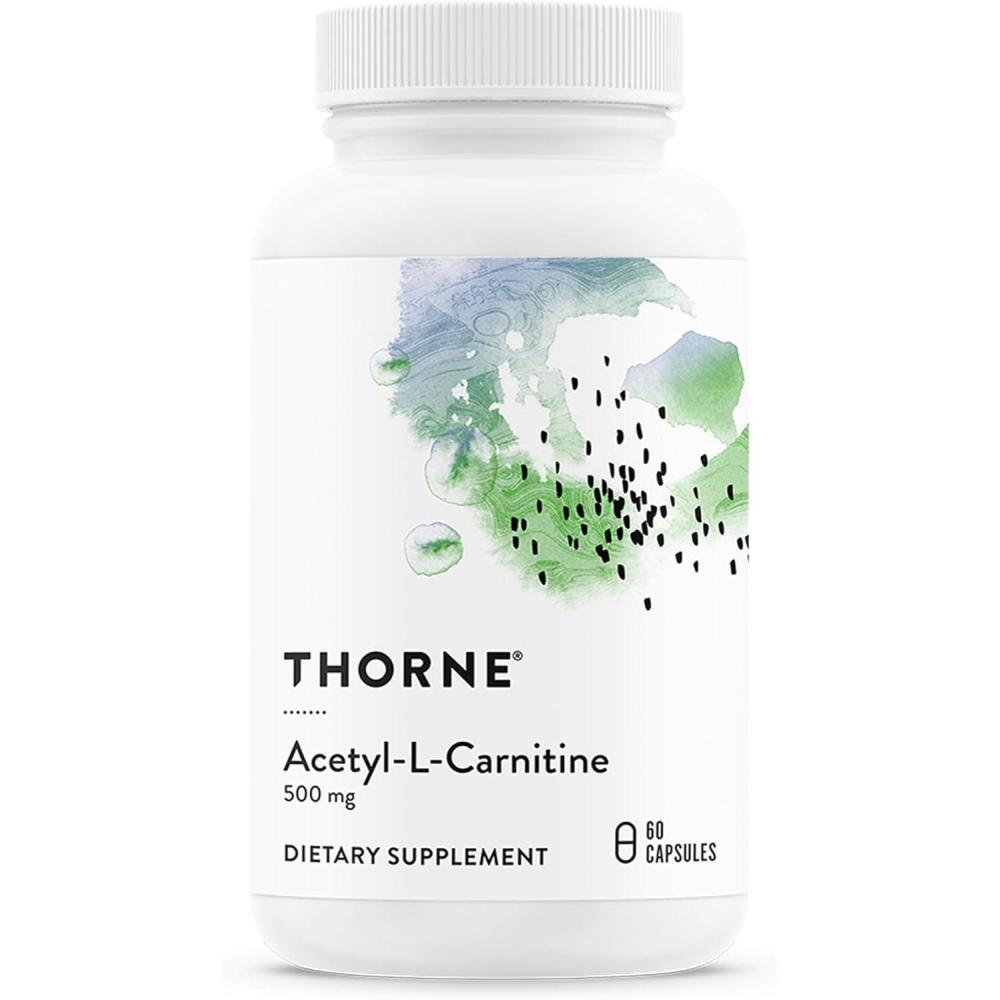 imageTHORNE AcetylLCarnitine 500 mg Supports Brain Function amp Healthy Nerve Sensations in The Hands amp Feet Gluten Dairy amp SoyFree 60 CapsulesStandard Packaging