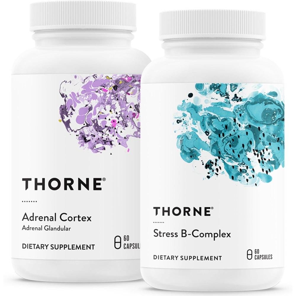 imageTHORNE Adrenal Support Bundle Adrenal Cortex and Stress BComplex Stress amp Immune Management 60 Servings