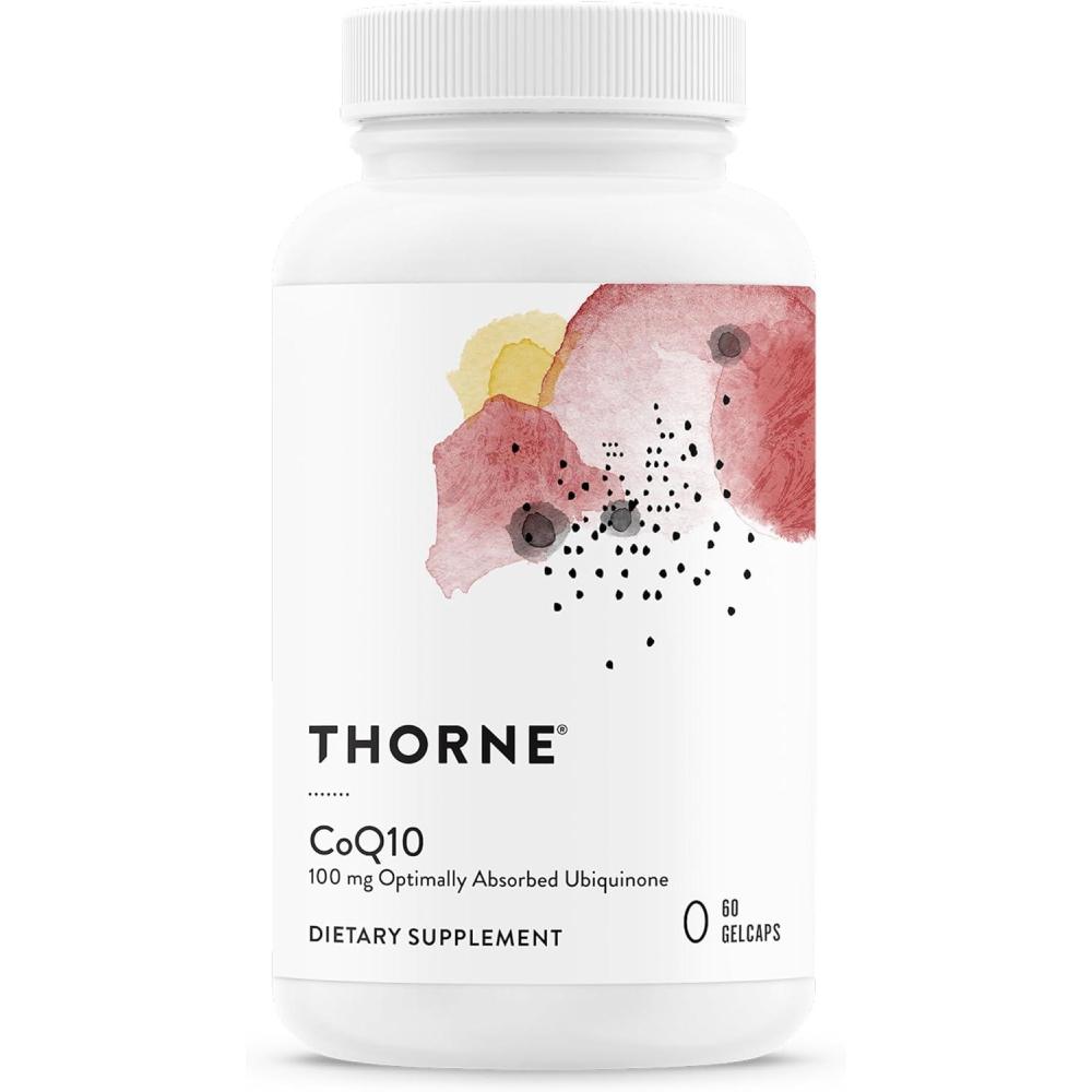 imageTHORNE CoQ10100mg Optimally Absorbed Ubiquinone Supplement Support Heart Health Brain Function Cellular Energy Production amp Healthy Aging GlutenFree DairyFree 60 Servings