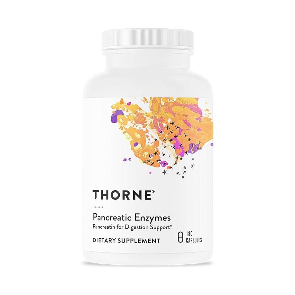 imageTHORNE Pancreatic Enzymes Formerly Dipan9 Pancreatic Enzymes for Digestive Support and Nutrient Absorption 180 Capsules 90 Servings
