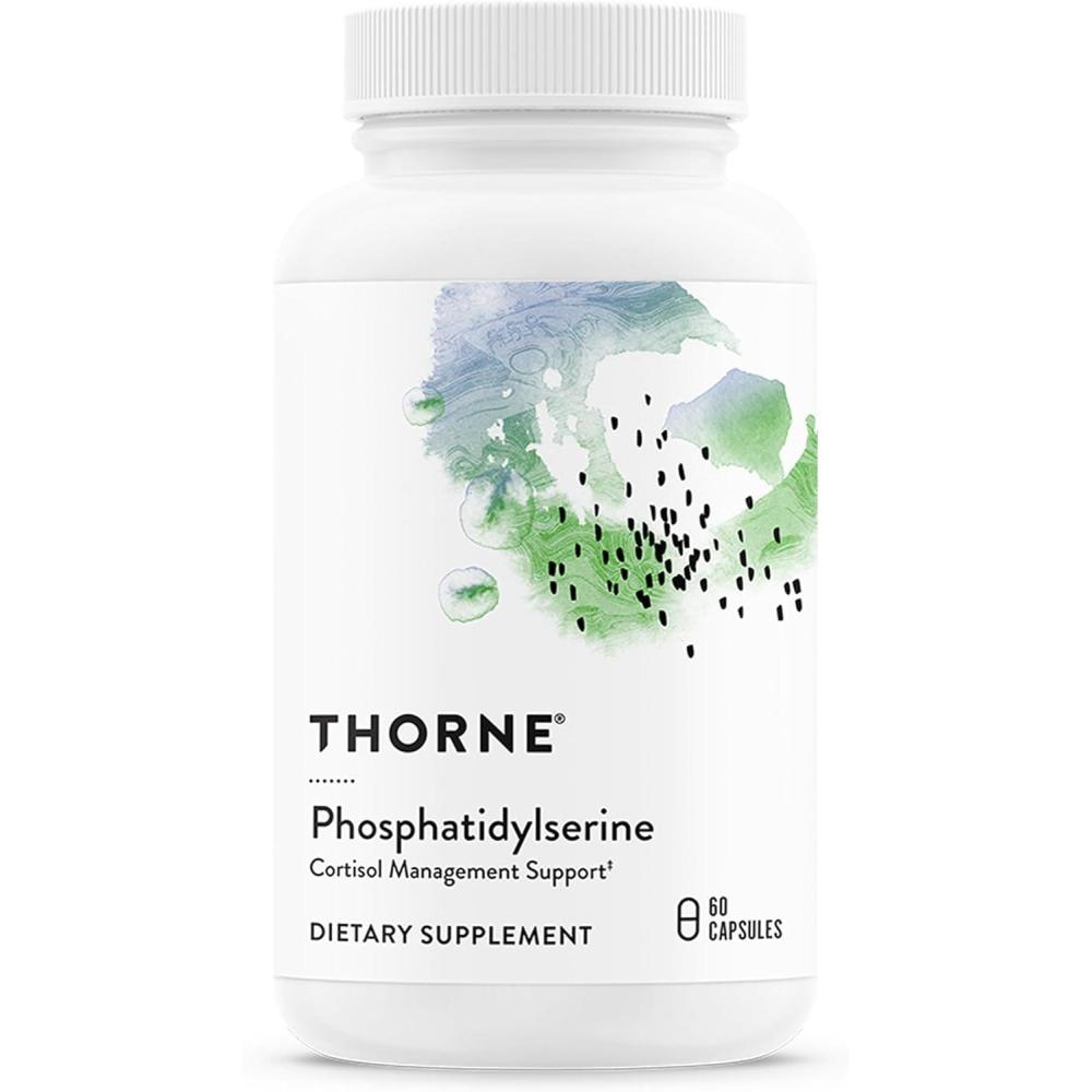imageTHORNE Phosphatidylserine Formerly IsoPhos Cortisol Management Support Phosphatidylserine Isolate Supplement to Support Brain Function 60 Capsules 60 Servings