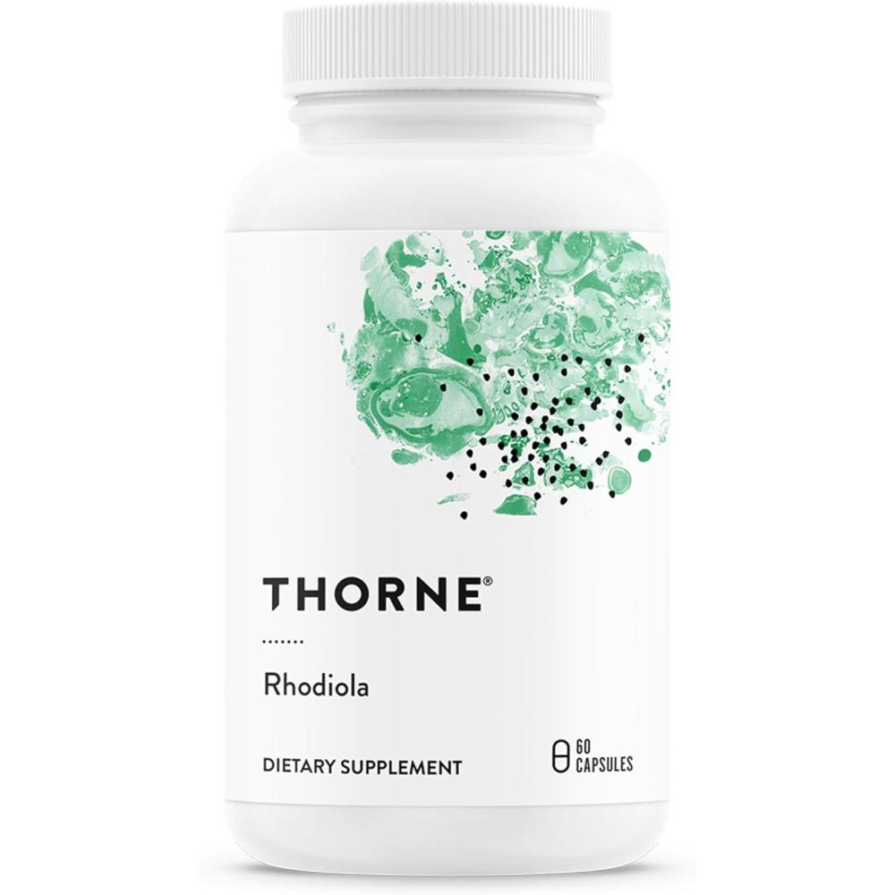 imageTHORNE  Rhodiola  Botanical Supplement for Stress Relief  Enhances Sleep and Mental Focus  60 Capsules