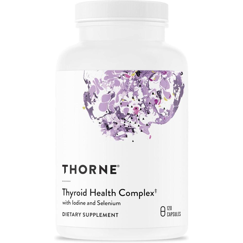 imageTHORNE Thyroid Health Complex Formerly Thyrocsin Thyroid Cofactors for Thyroid Function Support Vitamins B12 C amp E Ashwagandha Iodine Zinc Selenium Copper amp LTyrosine 60 Servings