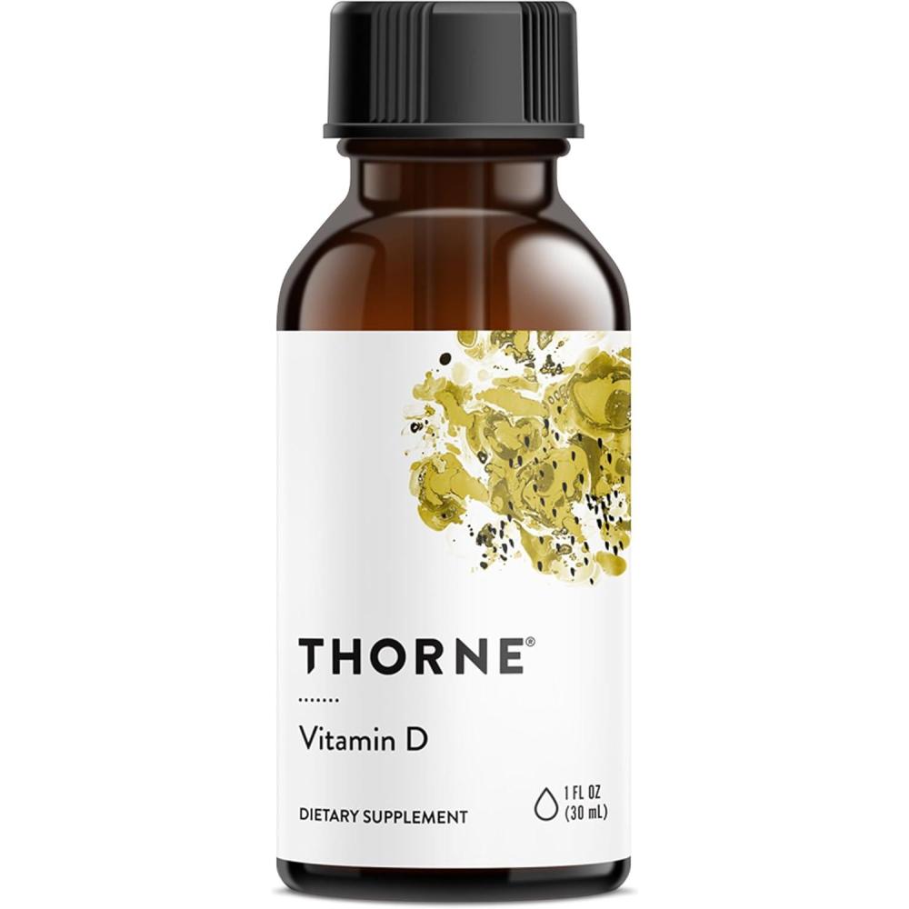 imageTHORNE  Vitamin D Liquid  Vitamin D Supplement  Supports Healthy Bones and Muscles Cardiovascular Health amp Immune Function  1 Fl Oz 30 ml  600 Servings