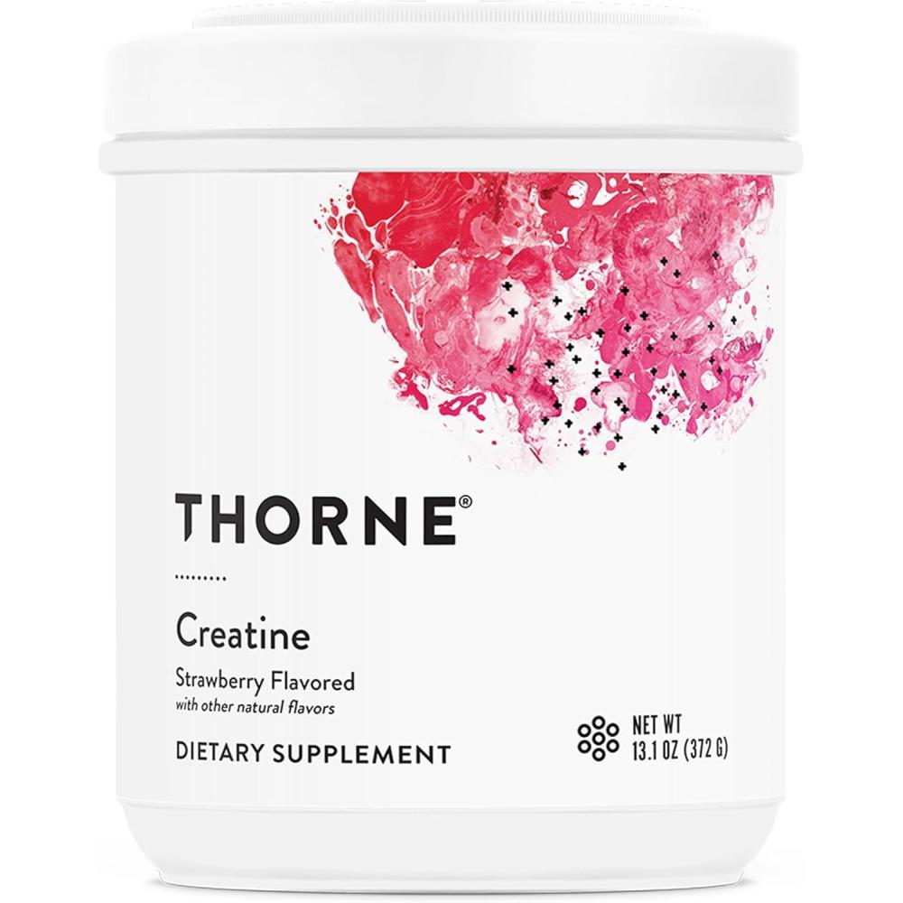 imageTHORNE Creatine Micronized Creatine Monohydrate Powder Support for Muscles amp Cognitive Function for Women amp Men Unflavored NSF Certified for Sport 5 g per Serving 180 ServingsStrawberry