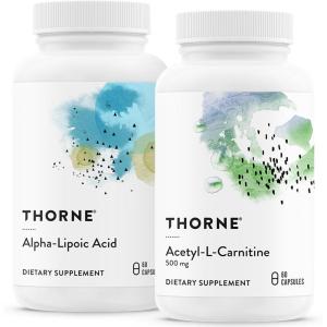 THORNE – Antioxidant Nerve Support Duo – Alpha-Lipoic Acid & Acetyl-L-Carnitine Bundle – 60 Servings