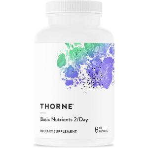THORNE – Basic Nutrients 2/Day – Comprehensive Daily Multivitamin with Optimal Bioavailability – Vitamin & Mineral Formula – Gluten, Dairy & Soy-Free – 60 Capsules – 30 Servings(120 Count (Pack of 1))