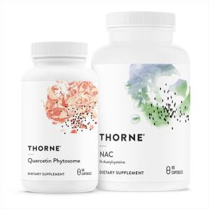 THORNE – Immune Support Duo – Quercetin Phytosome & NAC for Balanced Immune and Respiratory Wellness – 30 Servings