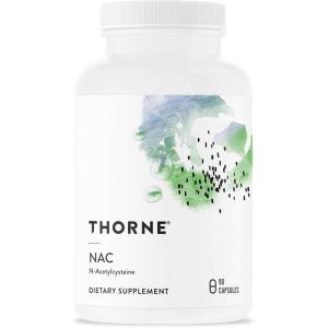 THORNE – NAC – N-Acetylcysteine – 500mg – Supports Respiratory Health & Immune Function – Promotes Liver & Kidney Detox* – Gluten, Dairy & Soy-Free – 90 Servings(90 Count (Pack of 1))