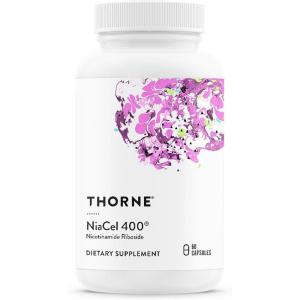 THORNE – NiaCel 400 – NAD Supplement – Nicotinamide Riboside – Support Healthy Aging, Cellular Energy Production & Sleep-Wake Cycle* – NSF Certified for Sport – Gluten Free – 60 Servings