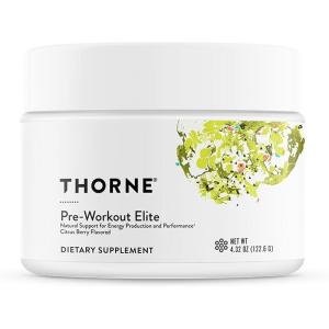 THORNE – Pre-Workout Elite – Natural Support for Energy Production and Performance* – Citrus Berry Flavored – NSF Certified for Sport – 4.32 Oz – 24 Servings