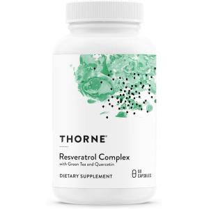 THORNE – Resveratrol Complex (formerly PolyResveratrol-SR) – Supports Healthy Aging* – Trans-Resveratrol Supplement with Green Tea, Quercetin & Curcumin Phytosome – Third-Party Certified – 60 Capsules