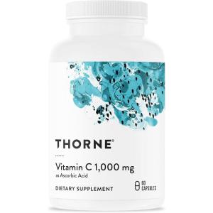 THORNE – Vitamin C 1,000 mg (Formerly Ascorbic Acid) Supplement – Supports Healthy Immune Function & Collagen Formation – Provides Antioxidant Support* – Third-Party Certified – 60 Servings(60 Count (Pack of 1))