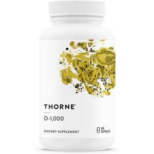 THORNE – Vitamin D3 Supplement – Supports Healthy Bones, Teeth, Muscles, Cardiovascular & Immune Function* – Gluten, Dairy & Soy-Free – 1,000 IU – 90 Servings(180 Count (Pack of 1))