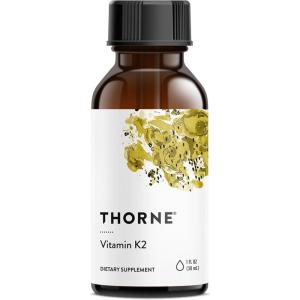 THORNE – Vitamin K2 Liquid (1 mg per Drop) – Concentrated Vitamin K2 Supplement for Heart and Bone Support* – Gluten, Dairy & Soy-Free – 1 Fl Oz