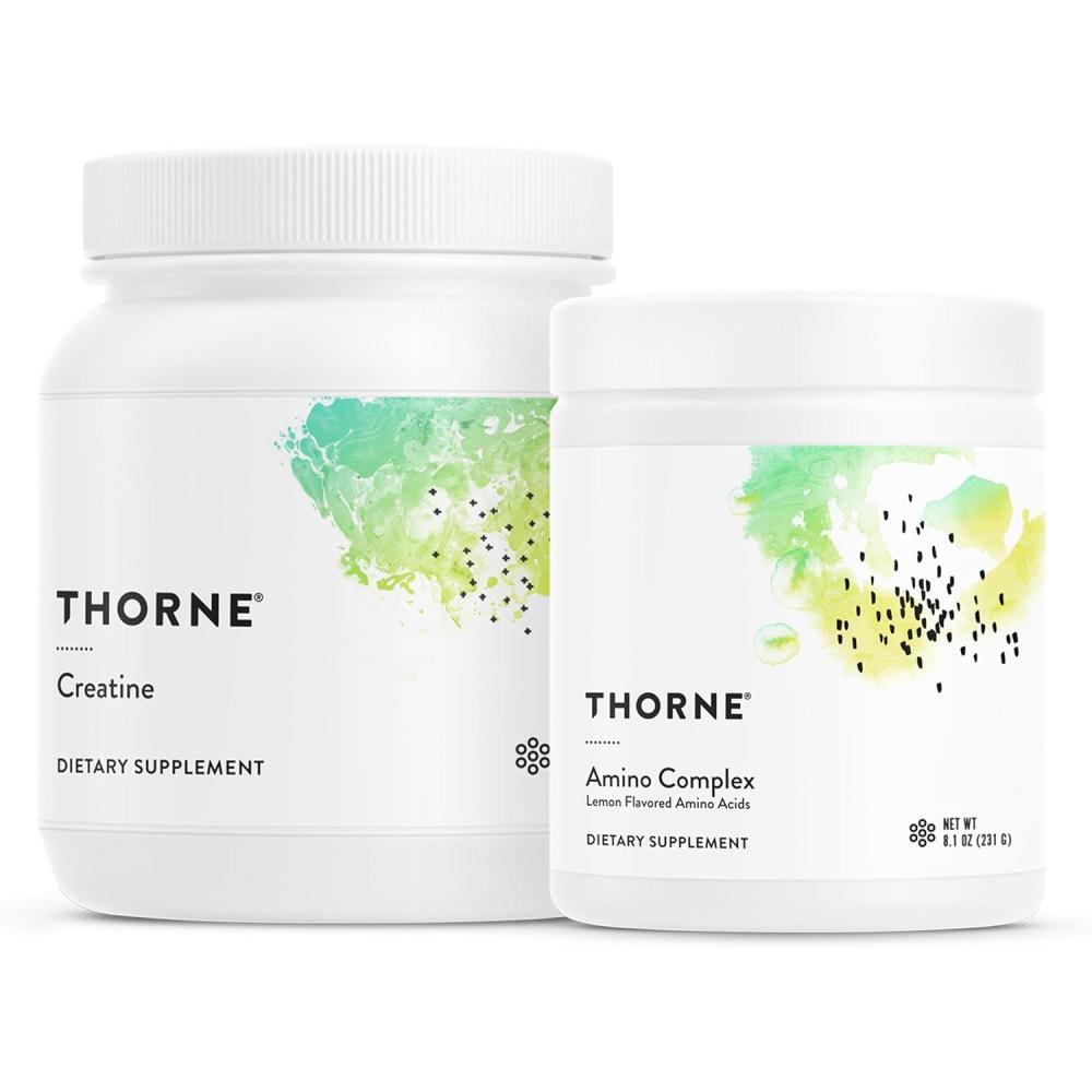 imageTHORNE  Performance Essentials Bundle Creatine amp Amino Power Pack  Muscular Support Energy Boost and Cognitive Function  NSF Certified  30 to 90 Servings