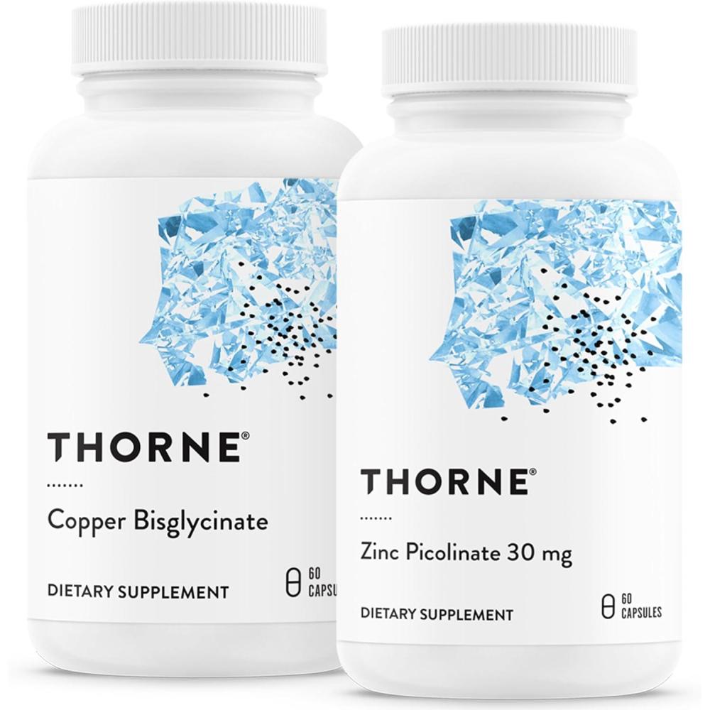 imageTHORNE  Trace Minerals Bundle  Zinc Picolinate and Copper Bisglycinate  Essentials for Wellness  60 Servings