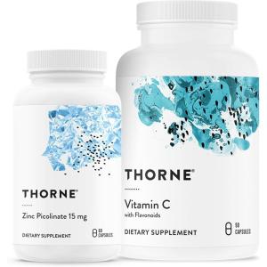 THORNE – Immune Support Bundle: Zinc Picolinate and Vitamin C Capsules – 60 Servings