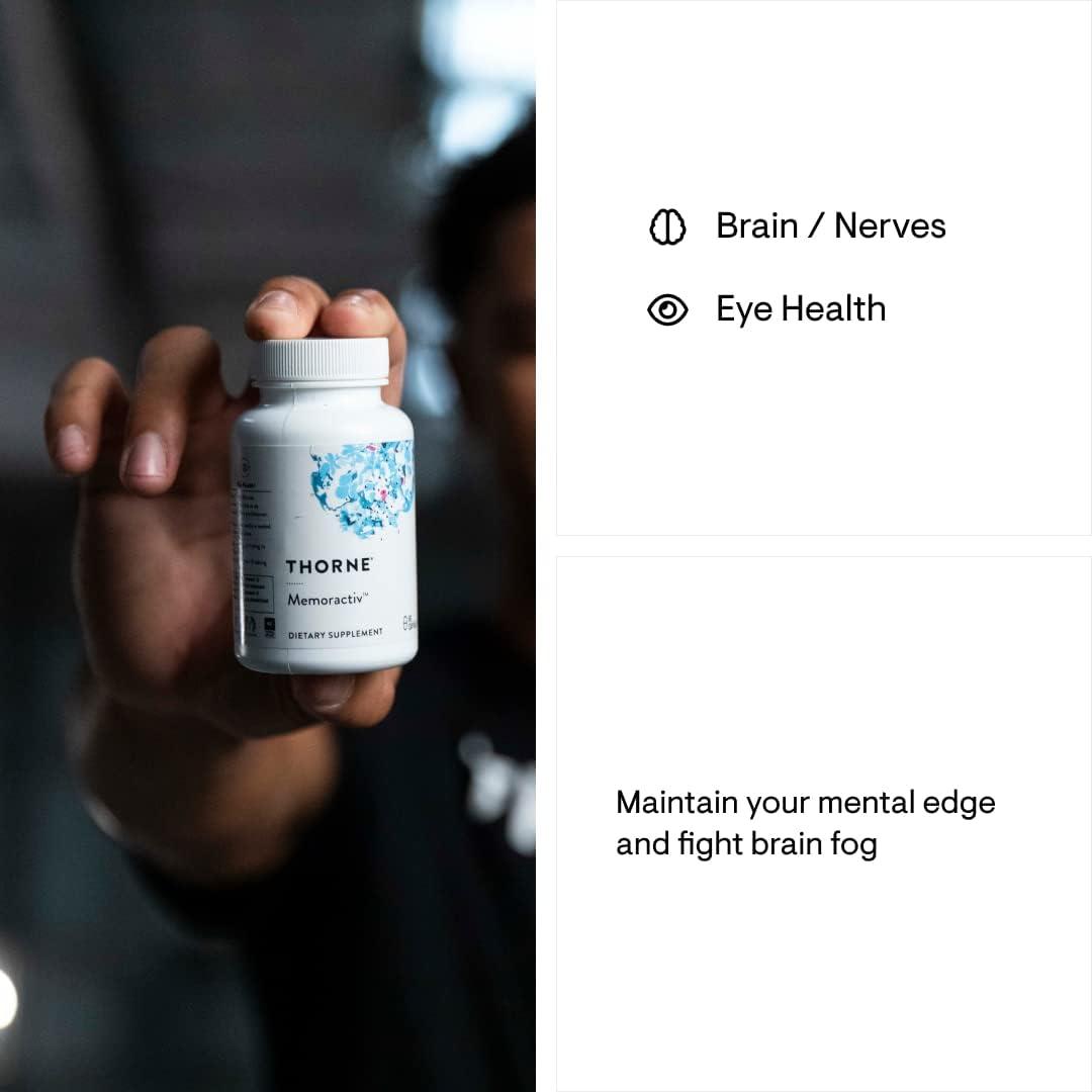 imageTHORNE ResveraCel 60 Capsules amp Memoractiv 60 Capsules Bundle Supports Brain Health amp Healthy Aging Gluten Dairy amp SoyFree