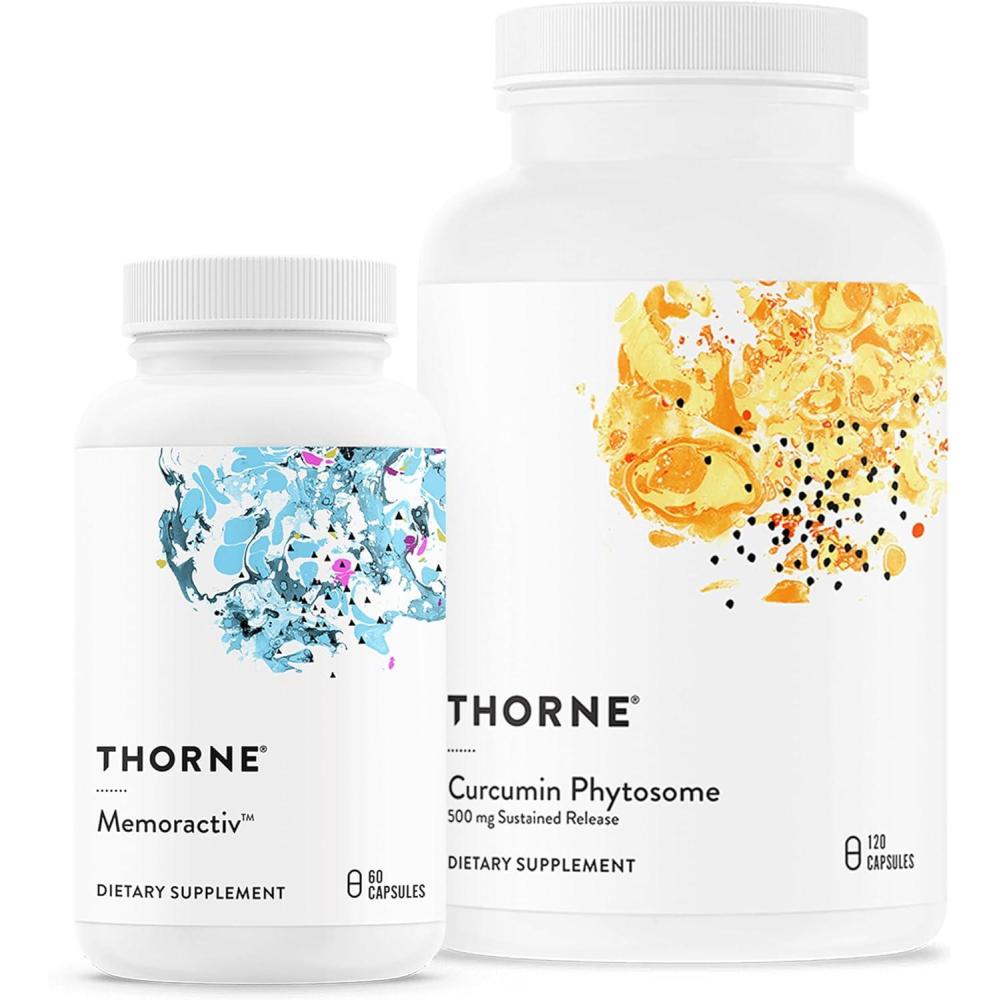 imageTHORNE  Curcumin Phytosome Sustained Release 120 Capsules amp Memoractiv 60 Capsules Bundle  Supports Joint Health Muscle Health amp Healthy Aging  Dairy Free Soy Free Gluten Free