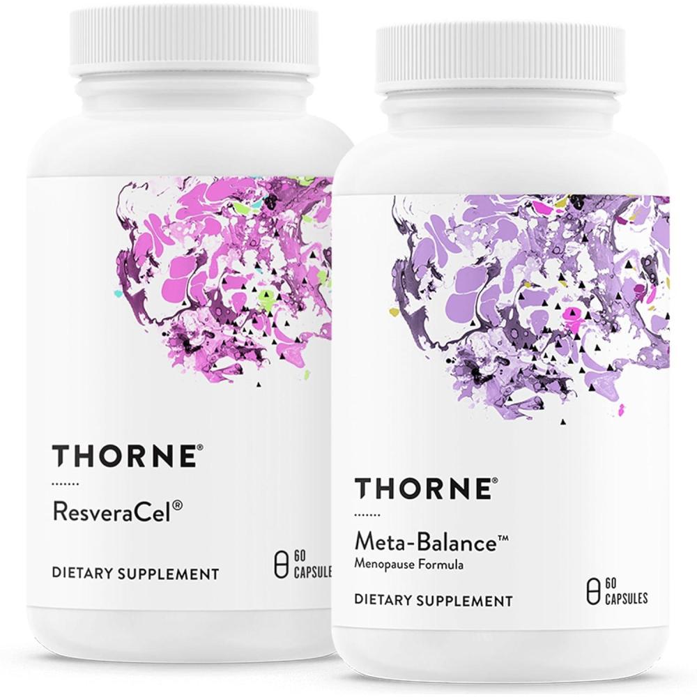 imageTHORNE  Healthy Aging amp Menopause Support Bundle  ResveraCel amp MetaBalance  30 to 60 Servings