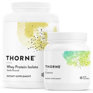 THORNE – Muscle Support Bundle – Whey Protein Isolate Vanilla & Creatine – NSF Certified – 30 to 90 Servings